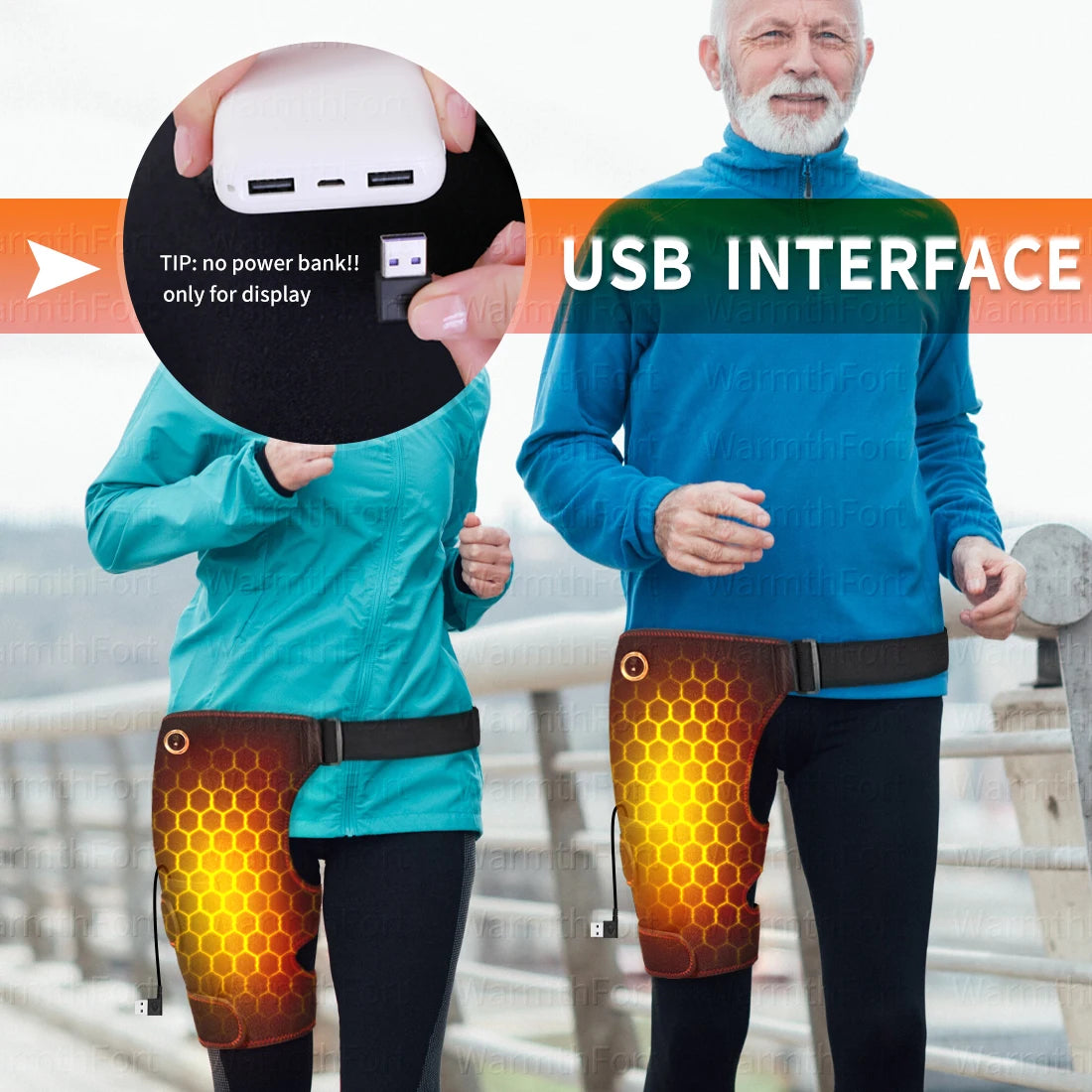 Cordless Heated Hip Support Brace with Massager for Sciatica Pain Relief Lower Back Therapy Hip Heating Pad for Physical Healing - Path to Self-Improvement