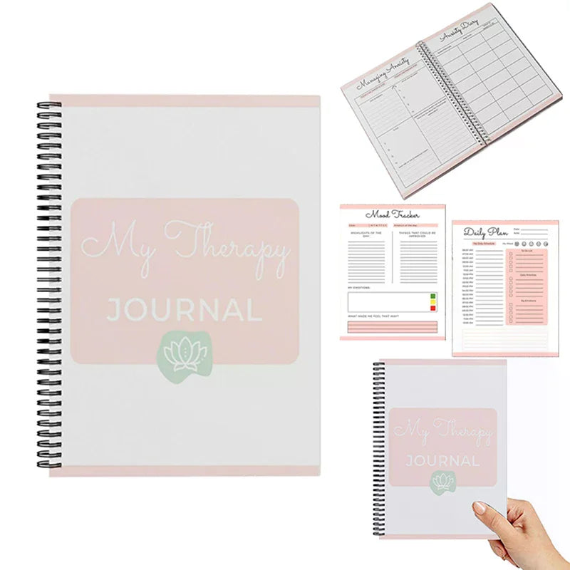 Mental Health Anxiety Planner - Daily Mood Tracker & Therapy Journal - Path to Self-Improvement