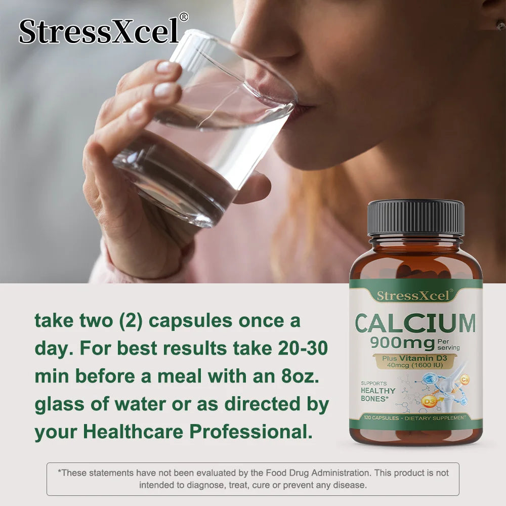 Calcium+Vitamin D3 for Best Absorption-Supports Immune Health,Bones & Teeth,Support Cardiovascular Health,Improve Sleep Quality‌