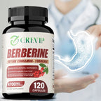 Berberine Capsules - Supports Immune Function, Promotes Cardiovascular Health, Energy Metabolism, and Improves Digestion
