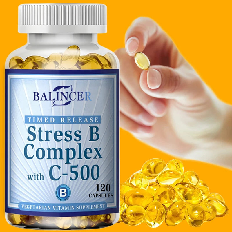 Vitamin B Complex - Supports Energy, Nervous System Health, Boosts Immunity, Antioxidant Supplement-120 Capsules - Path to Self-Improvement