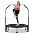48-Inch Trampoline Foldable Fitness Trampoline Rebounder With Adjustable Handrail Bearing Max 330 lbs Outdoor Children Adults - Path to Self-Improvement