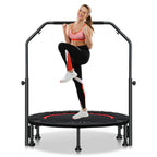 48-Inch Trampoline Foldable Fitness Trampoline Rebounder With Adjustable Handrail Bearing Max 330 lbs Outdoor Children Adults - Path to Self-Improvement