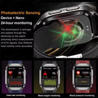 NEW Air Pump Airbag Blood Pressure Accurate Diagnosis Smart Watch ECG Temp Blood Fat Uric Acid Men Three High Monitor Smartwatch - Path to Self-Improvement