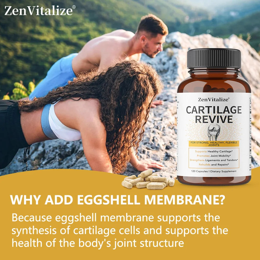 Cartilage Regeneration Supplement - Contains Type II Collagen, Glucosamine, MSM, Vitamin D3, Vitamin C - Promotes Joint Mobility - Path to Self-Improvement