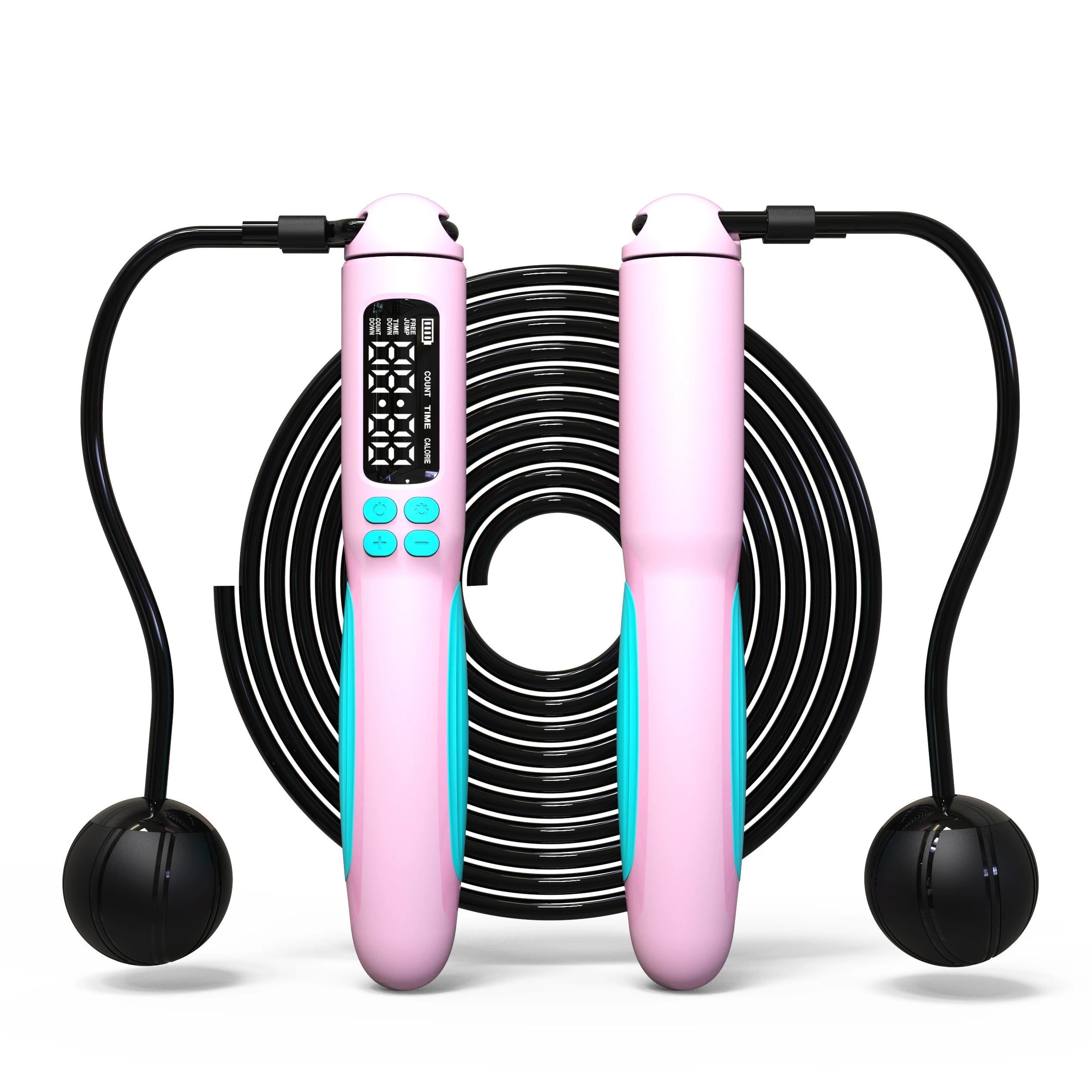 2 In 1 Counting Jump Smart Jump Rope with Digital Counter, HD Screen, Rechargeable Battery for Indoor/Outdoor Fitness