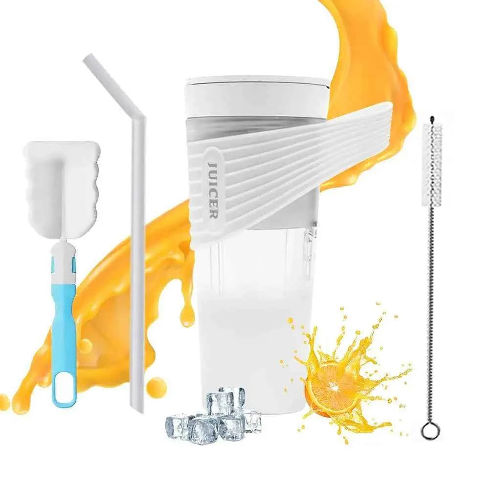 Portable Blender Bottle Electric 6 Blades Multifunction Juice Blender Fresh Juice Smoothie Blender Ice CrushCup Food Processor