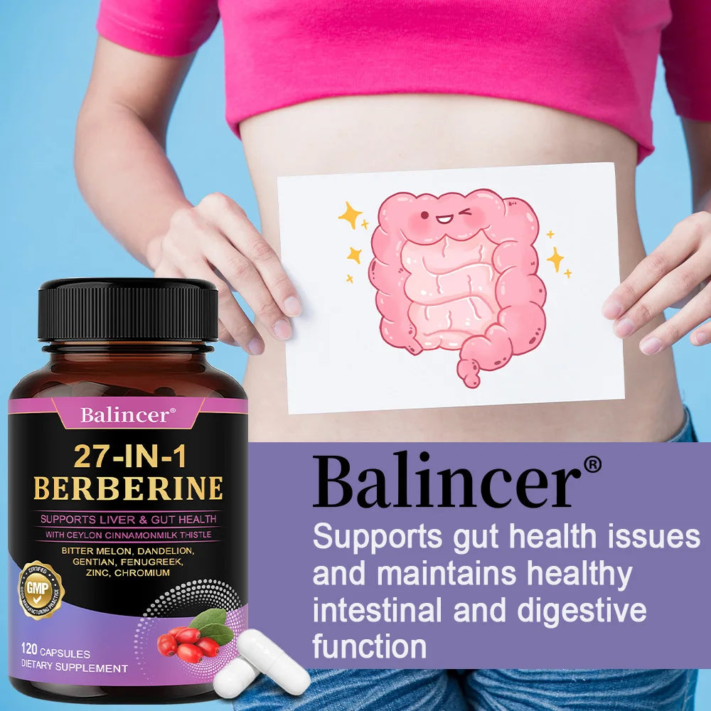 Berberine with Ceylon Cinnamon Capsule, Antioxidant Immune System, Health and Gastroenteric Function, Supports Heart Health