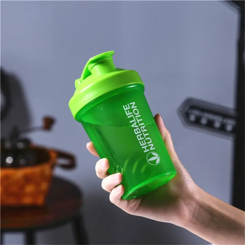 400ML Shaker Bottle Plastic Protein Shakes Bottle with Whisk Leakproof