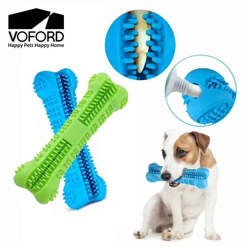 Soft Rubber Dog Toothbrushes Puppy Chew Toys Dog Brush Stick 360 Degree Teeth Cleaning Toothpaste for Small Dogs Pet Toothbrush