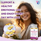 Prenatal Vitamin + DHA, Omega 3 Fish Oil with DHA & EPA for Brain Development & Nervous System Suppor, Non-GMO