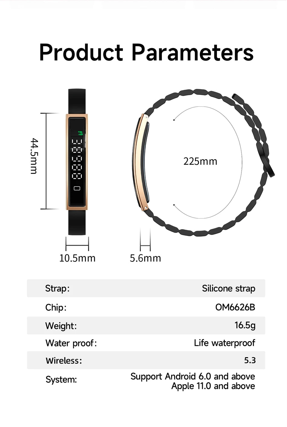 New Health Smart Bracelet Men Women Fitness Sports Band Stress Test HRV Monitor Waterproof Pedometer Smart Watch for Android iOS - Path to Self-Improvement