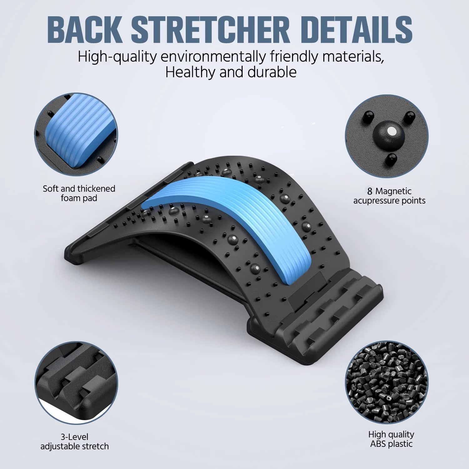 Back Stretcher for Back Pain Relief, Multi-Level Back Cracker Board, Lower and Upper Back Support for Herniated Disc - Path to Self-Improvement
