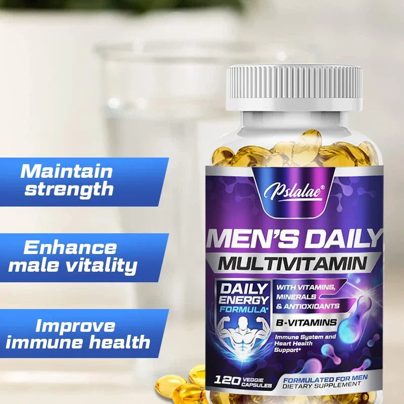 Men's Daily Multivitamin Supplement - Provides Cognitive Brain Health, Energy and Stamina, and Muscle Mass - Path to Self-Improvement