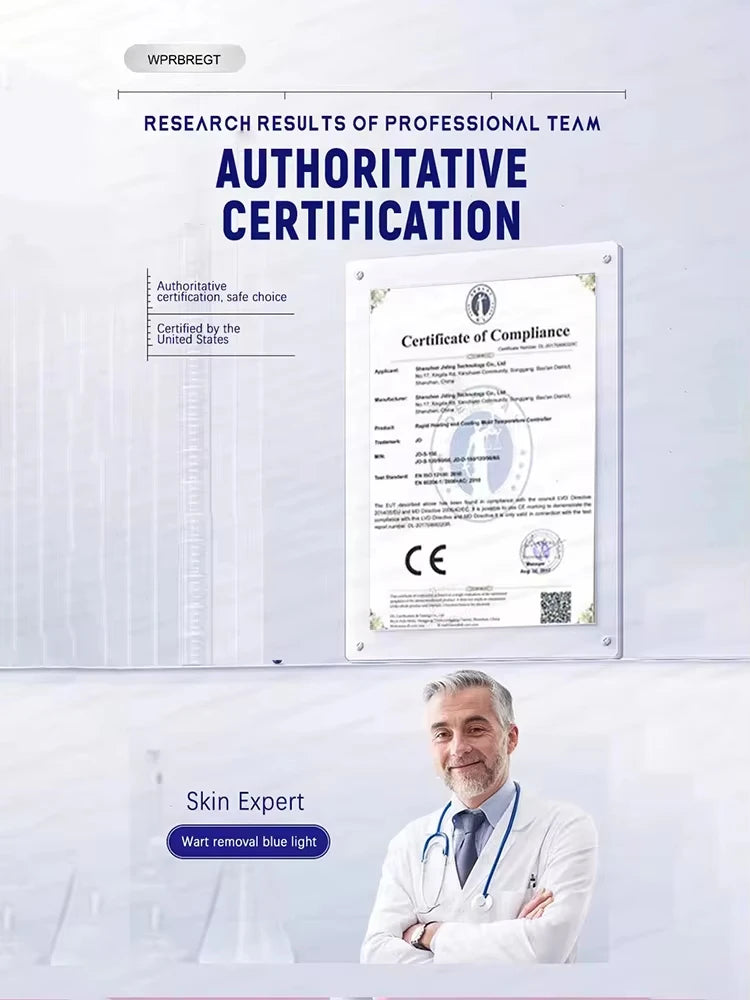 Quick and painless removal of warts, the latest generation blue light laser pen, hot-selling package - Path to Self-Improvement