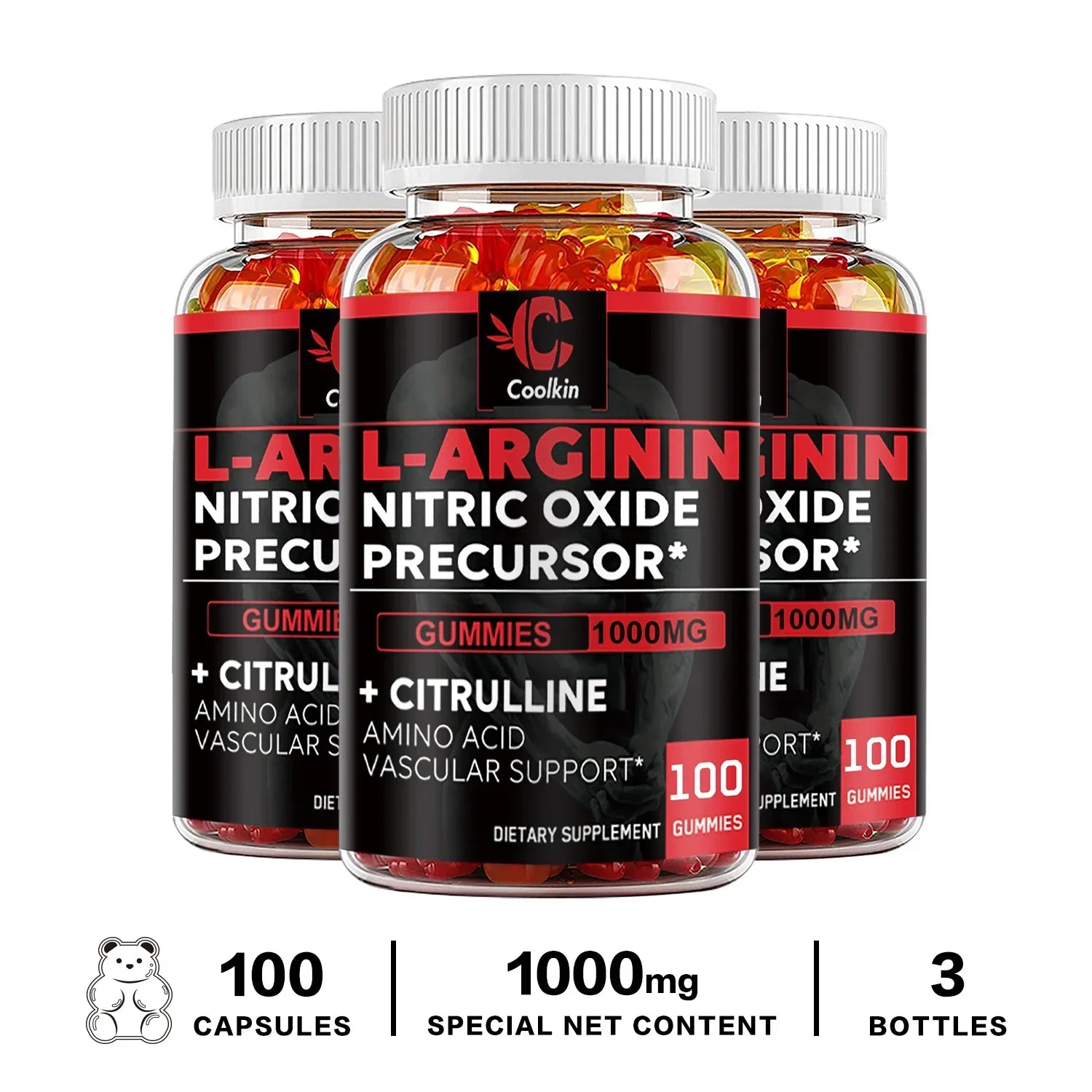 L-Arginine Supplement - Strengthens Muscles and Supports Blood Flow, Circulation, Nutrient Delivery and PumpingCapsules