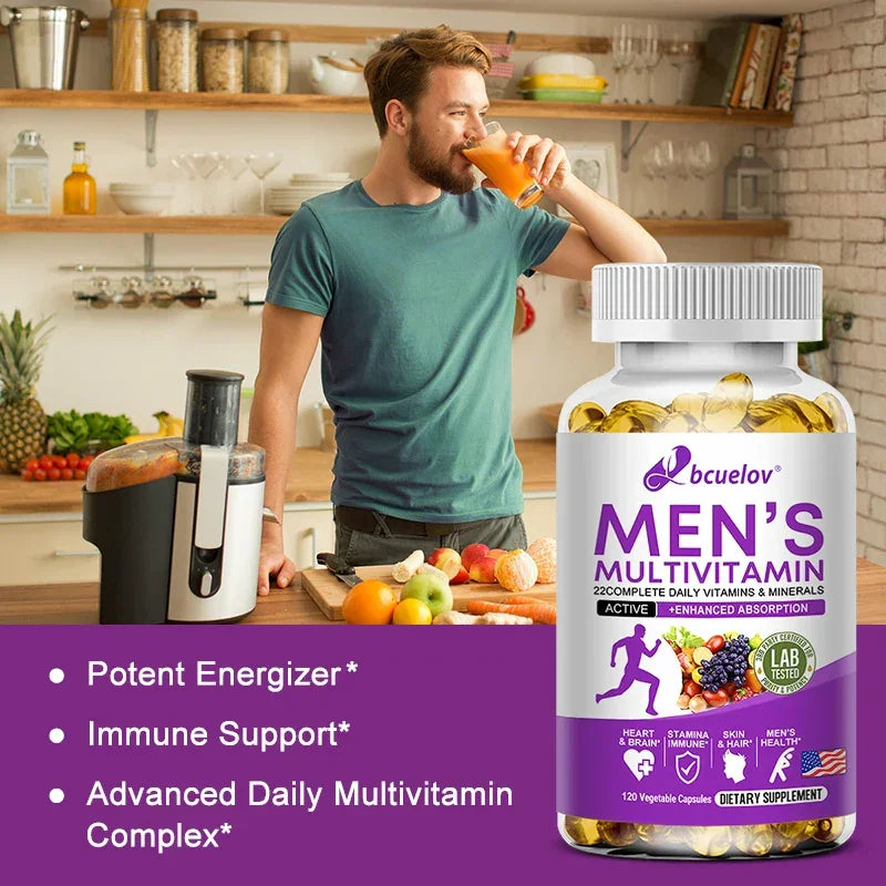 Men's Daily Multivitamin - 22 Vitamins & Minerals, Dietary Supplement for Immunity, Energy, Digestion, Skin, and Overall Health - Path to Self-Improvement