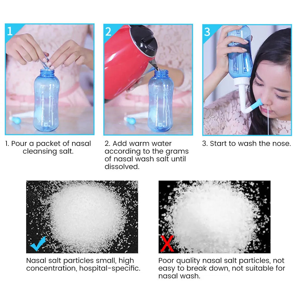 30PCS 2.7g 4.5g Nasal Wash Salt Irrigation 0.9% Saline Household Allergic Rhinitis Sinus Nasal Rinsing Nose Cleaner Tools - Path to Self-Improvement