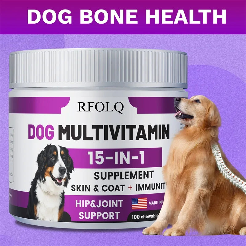 Dog Multivitamἱn - Promotes Healthy Skin and Coat, Supports Joint Health, Relieves Allergies and Aids Digestive Function - Path to Self-Improvement