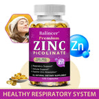 Zinc Picolinate 100Mg Capsules - Respiratory Immune Support Skin and Bone Health,Highly Absorbed Supplement