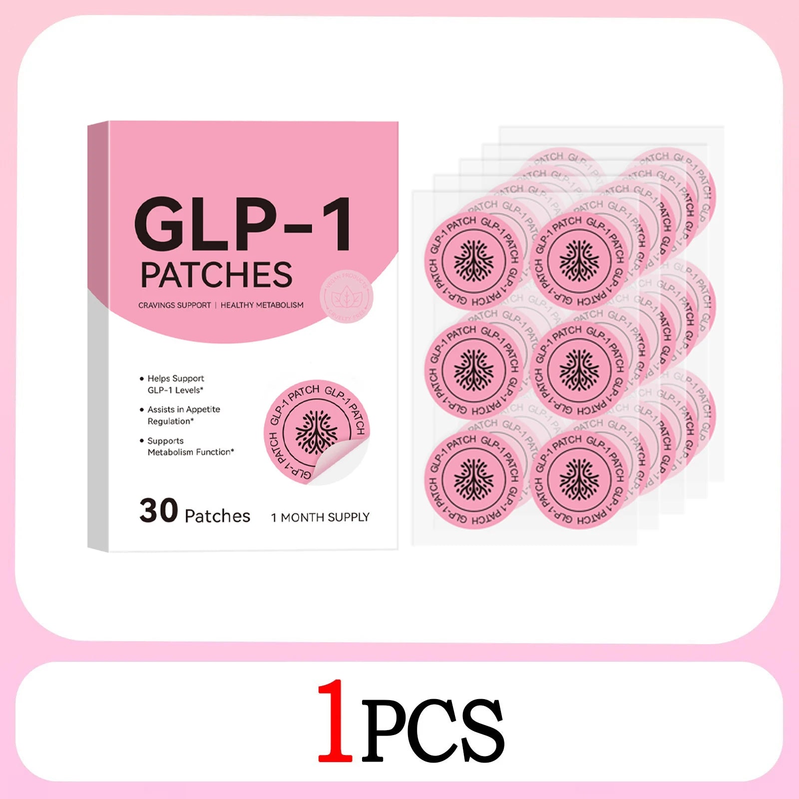 GLP-1 BODY PATCHES Original 30 pcs | Made from pure plants for hunger control | metabolism support | maintain energy