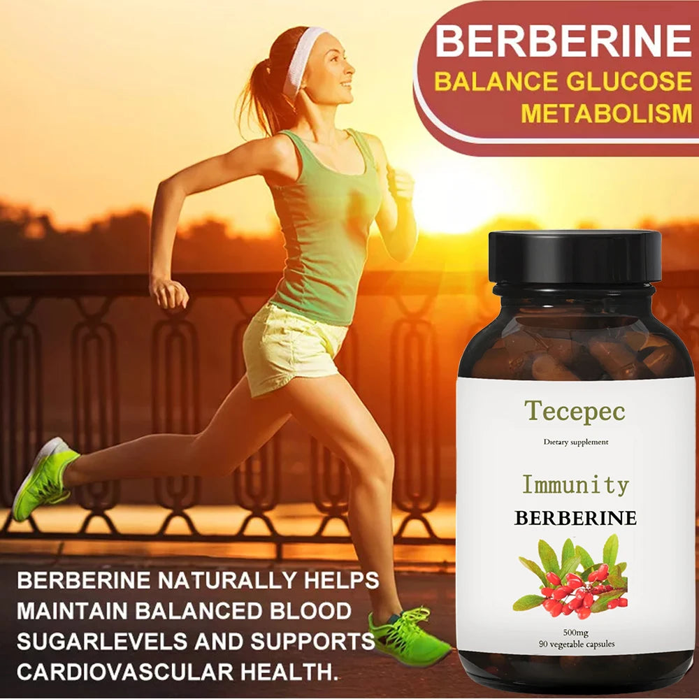 Berberine HCl Capsules, Supports Glucose Metabolism, Digestive Health, Promotes Immune Support, Helps Balance Blood Sugar