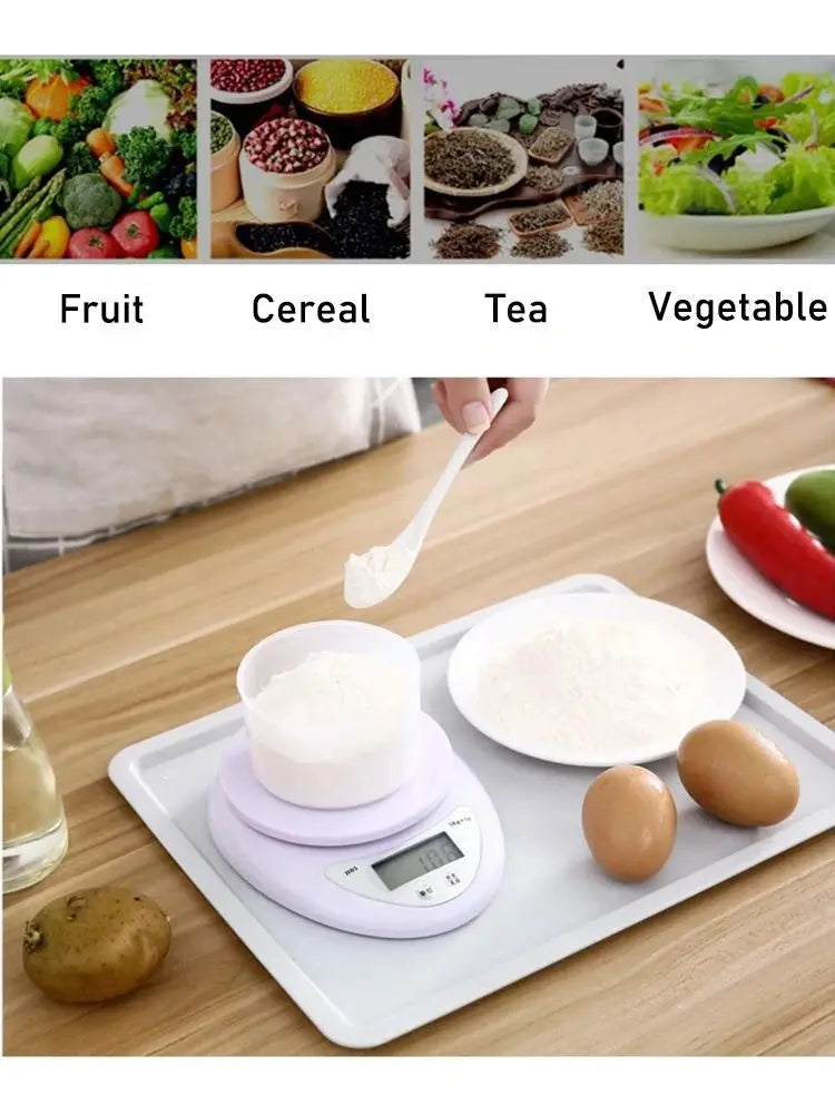 5kg/1g Electronic Scales Portable Digital LED Display Food Balance Measuring Weight Scale Kitchen Baking Scale Kitchen Tools