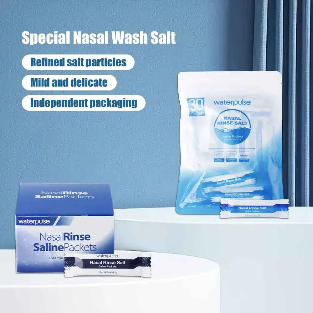 30PCS 2.7g 4.5g Nasal Wash Salt Irrigation 0.9% Saline Household Allergic Rhinitis Sinus Nasal Rinsing Nose Cleaner Tools