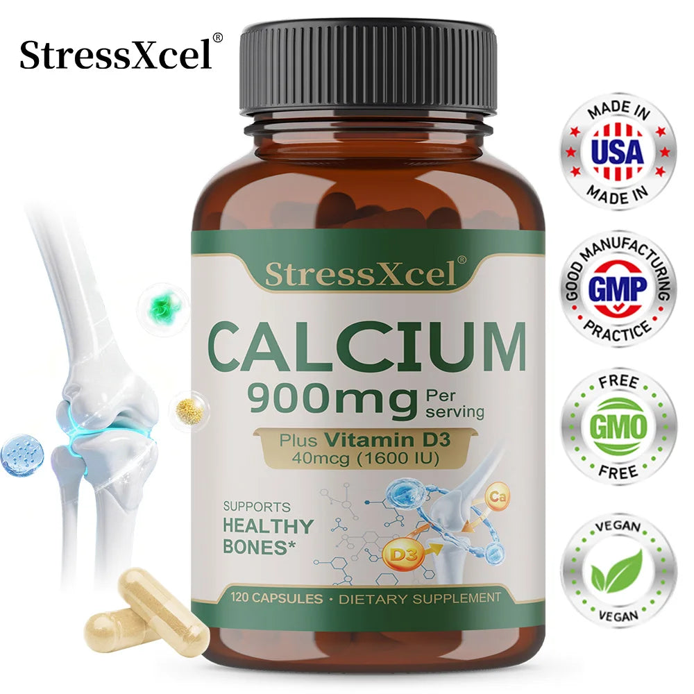 Calcium+Vitamin D3 for Best Absorption-Supports Immune Health,Bones & Teeth,Support Cardiovascular Health,Improve Sleep Quality‌