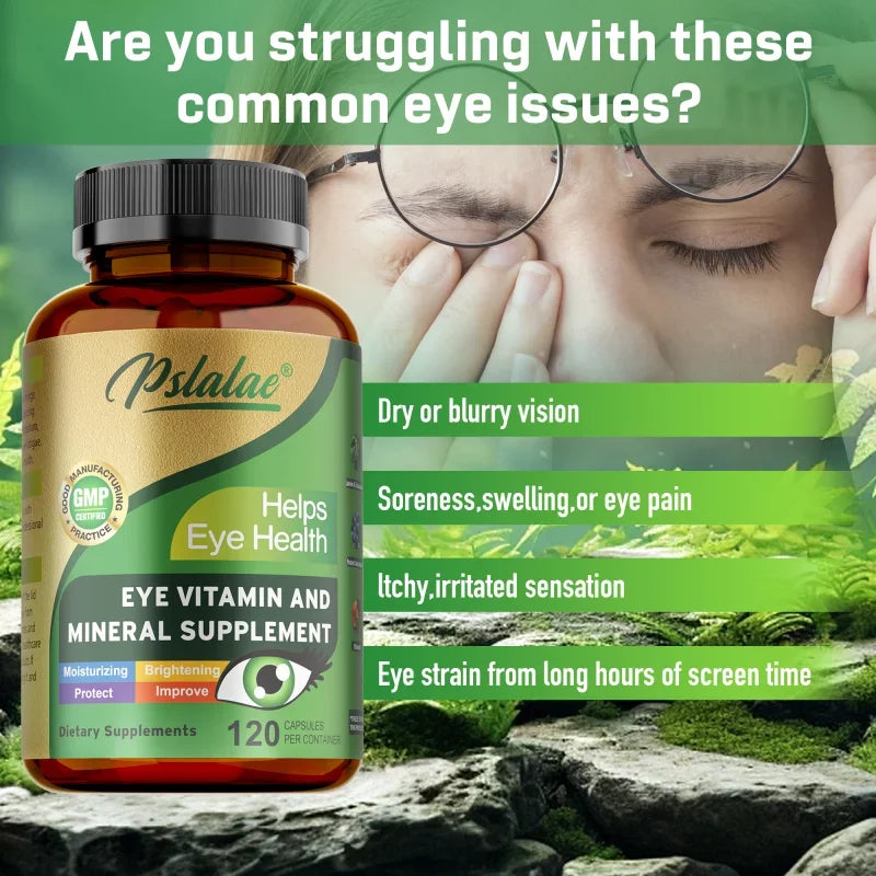 Lutein Eye Vitamins - Relieve Eye Fatigue, Dryness, Yellow Spots and Vision Health - Path to Self-Improvement