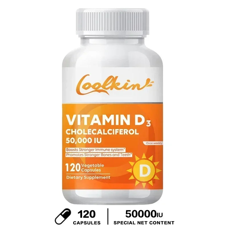 Vitamin D3 50000IU - Immune Support, Healthy Muscle Health, Strong Bones and Nervous System Health - Path to Self-Improvement