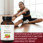 Berberine HCl Capsules, Supports Glucose Metabolism, Digestive Health, Promotes Immune Support, Helps Balance Blood Sugar