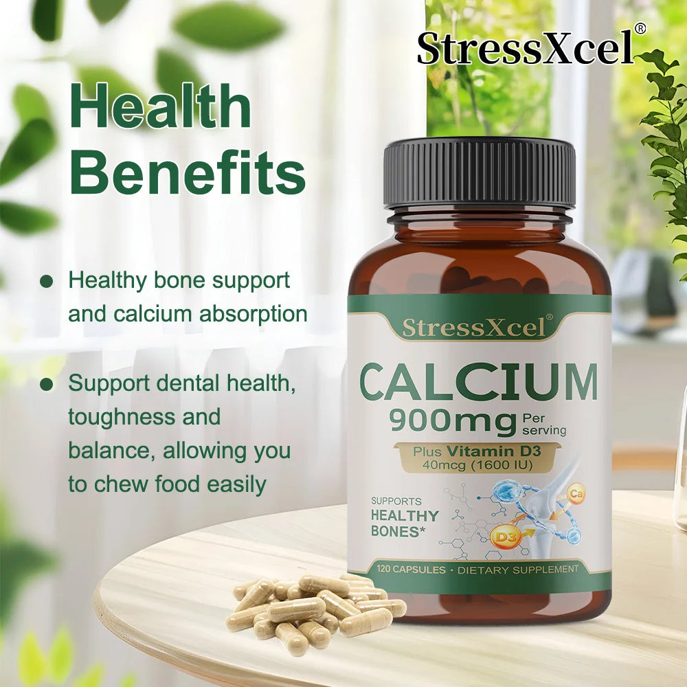 Calcium+Vitamin D3 for Best Absorption-Supports Immune Health,Bones & Teeth,Support Cardiovascular Health,Improve Sleep Quality‌