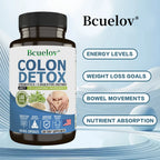 Colon Cleanser Detox Supplement - Bowel Cleansing & Probiotics - Natural Digestion, Constipation & Bowel Relief, Bowel Health