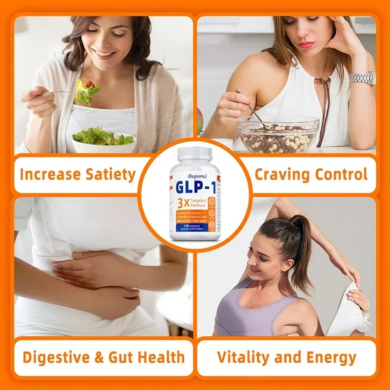 GLP-1 Supplements - Promotes Intestinal and Digestive Health, Enhances Immune Function, Supports Energy Metabolism, Antioxidant