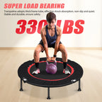 48-Inch Trampoline Foldable Fitness Trampoline Rebounder With Adjustable Handrail Bearing Max 330 lbs Outdoor Children Adults - Path to Self-Improvement