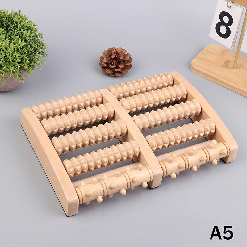 Foot Roller Massager Wood Foot Massage Multi-Point Foot Therapy Rubbing Massage Promote The Circulation Of Blood Foot Care Tool
