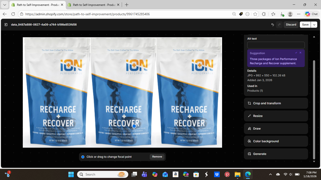 iON Recharge + Recover Creatine Mg Soak 3 Pack