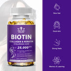 Collagen Biotin Supplement with Hyalurin&Keratin-Vitamins for Hair Growth- Women & Men-B1B2 B3B6B12 -Nails&Skin-Multi-Vitamins - Path to Self-Improvement