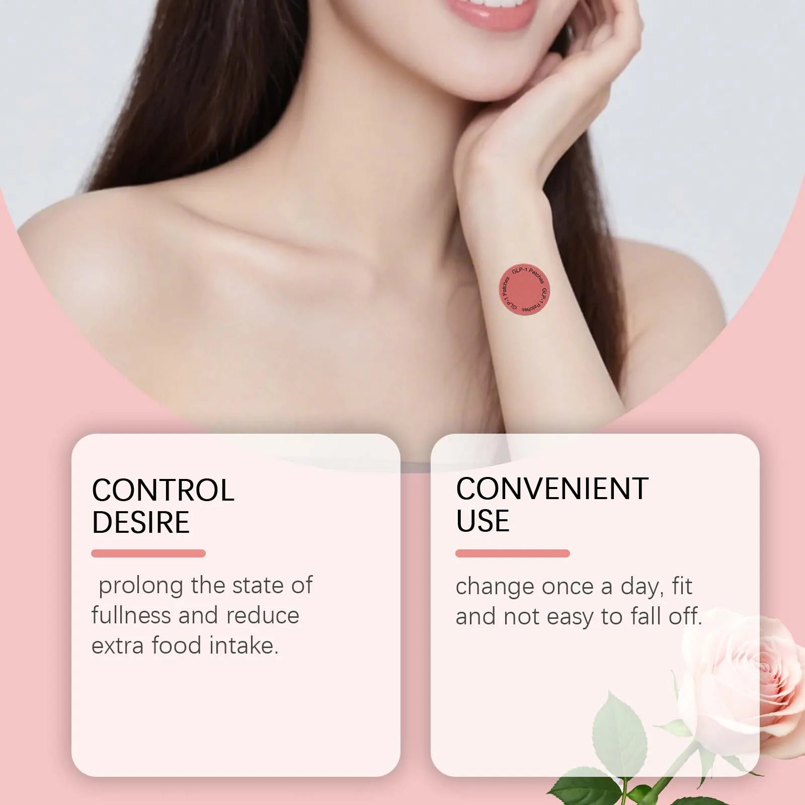 GLP-1 Patches For Body Shaping Fat Burning Anti Cellulite Improve Stomach Control Hunger Increase Metabolism Weight Loss Patch