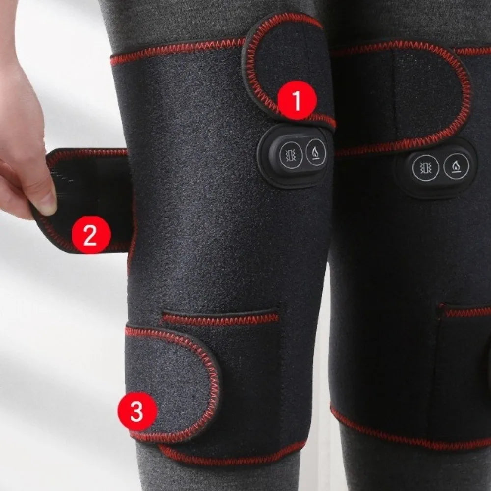 3 Heat Levels Heated Knee Wrap 6 Adjustable Vibrations Joint Pain Relief Heated Knee Brace Arthritis Pain Relief - Path to Self-Improvement