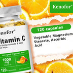 Vitamin C 1000mg - with Citrus, Rose hips,Immune System & Collagen High Potency Fat Soluble Ascorbic Acid Supplement - Path to Self-Improvement