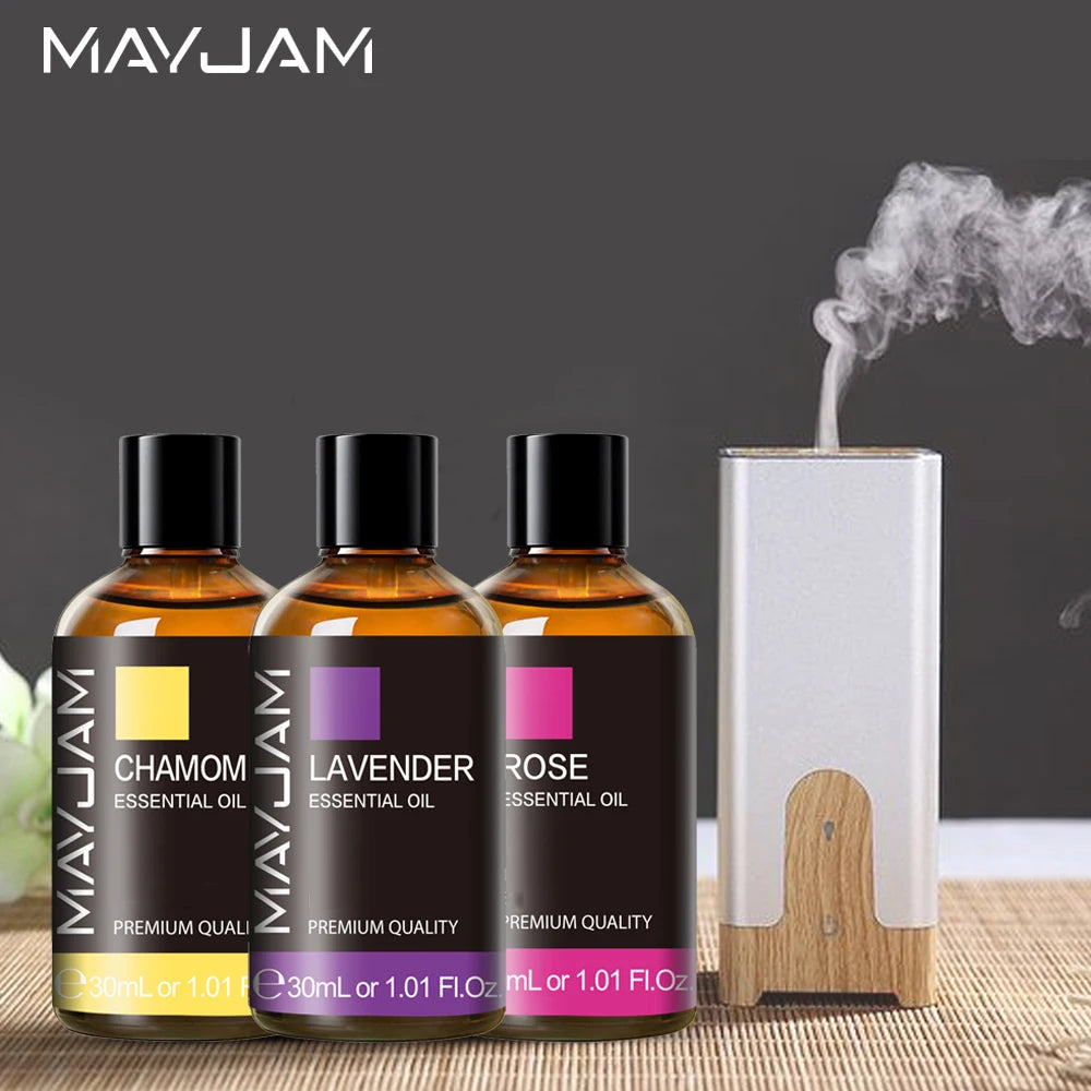 MAYJAM 1PCS 30ML Aromatherapy Essential Oil Lavender Vanilla Jasmine Eucalyptus Peppermint Aroma Oil for Diffuser Candle Soap - Path to Self-Improvement