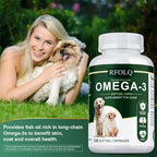 OMEGA-3 Supplement for Dogs - Reduces Hair Loss and Itching, Supports Joint, Brain and Heart Health, Skin & Hair Supplement