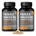 Panax Ginseng Supplement, with Ginkgo Biloba - Supports Heart Health and Muscle Function, Boosts Energy, Athletic Performance