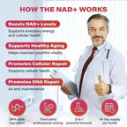 NAD 1000mg Liquid Supplement, Liquid Packets, Nicotinamide Riboside & Resveratrol with PQQ, Boosts Cellular Energy, Focus, Aging