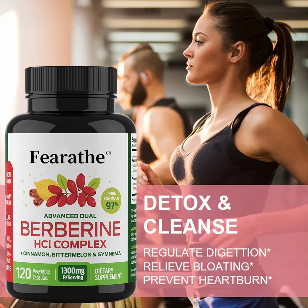 Berberine with Cinnamon, Bitter Melon Supplement - for Immune System, Digestive Health, Body Management & Energy Production