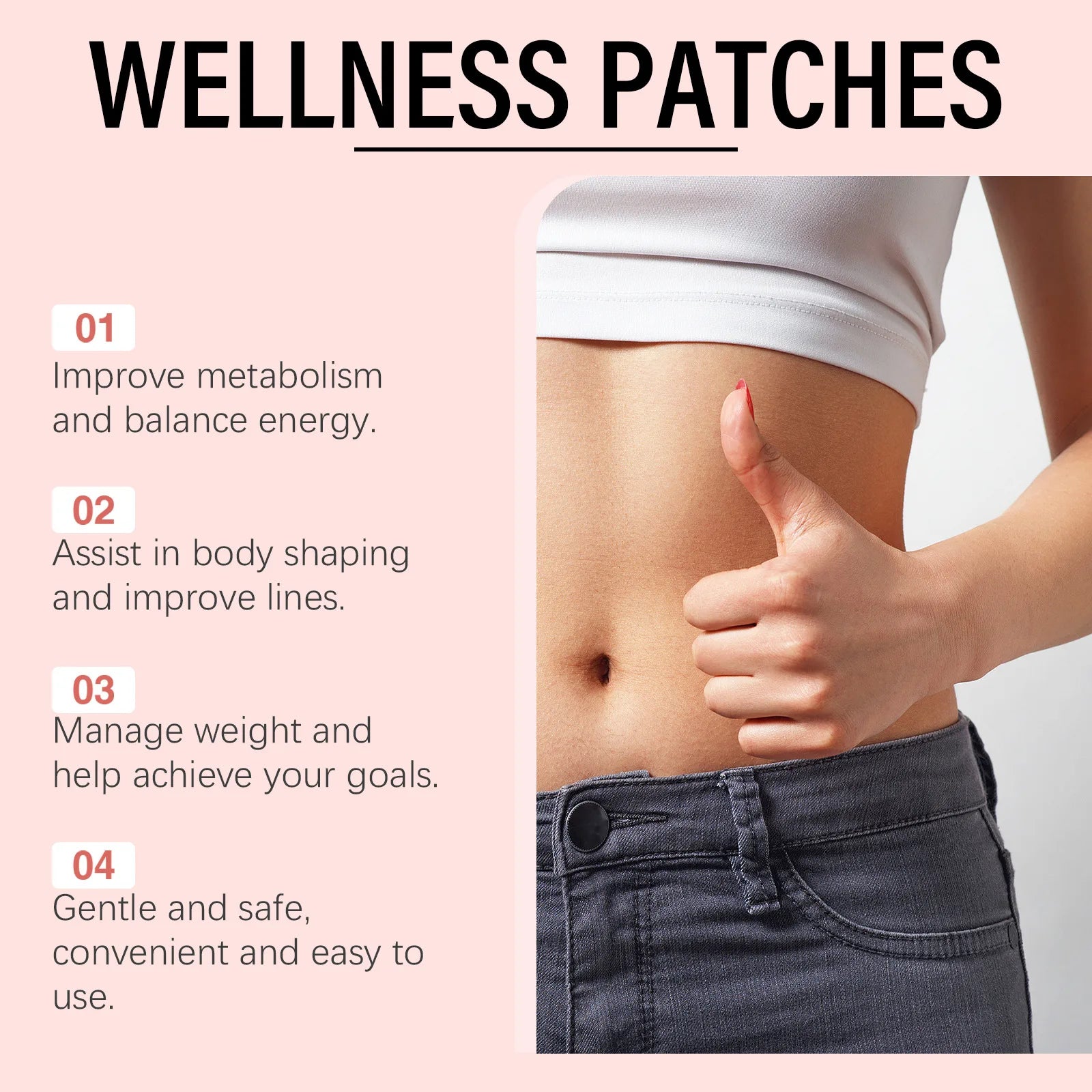 OceAura GLP-1 Patches Hunger Control Belly Fat Burner Weight Loss Insulin Regulator Control of Weight Sculpting Shaping Body