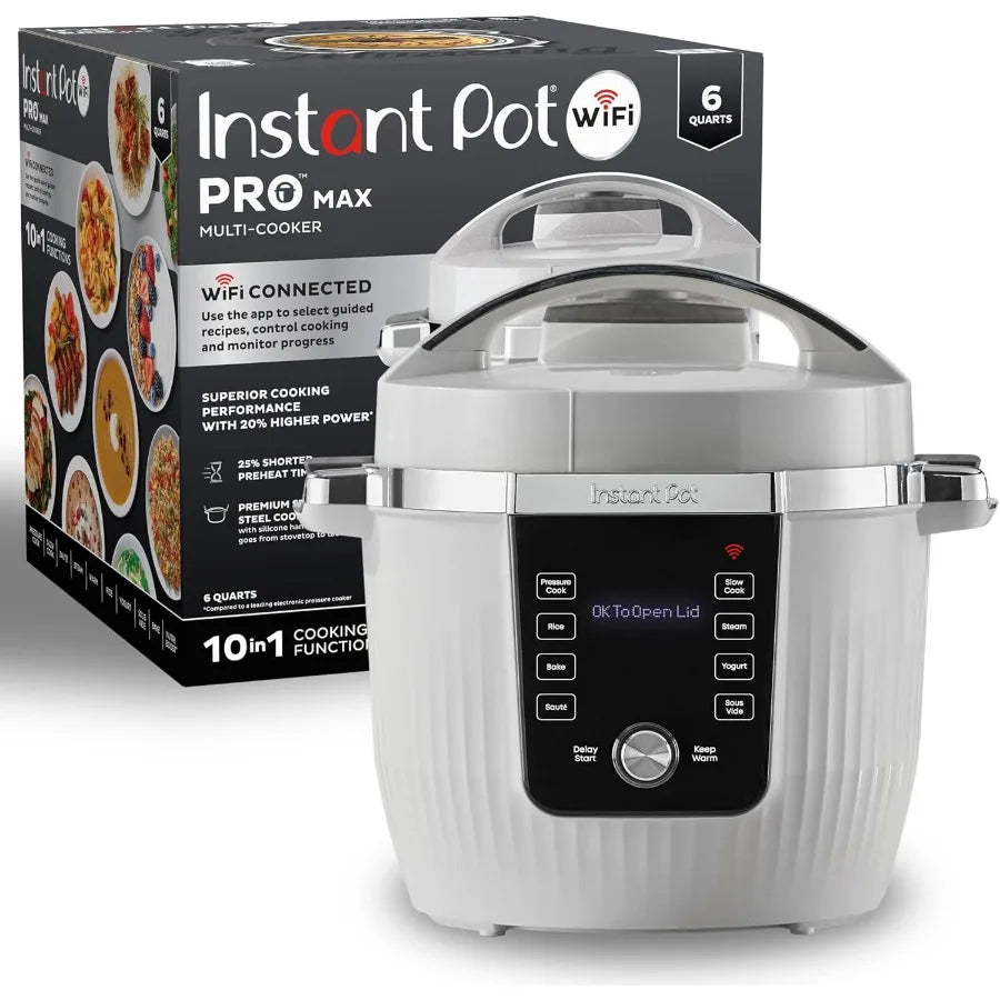 PRO Max WiFi Smart 10in1 Pressure Cooker Steamer with MultiCooking Functions Including Saute Warmer Rice Cooker Yogurt Maker So