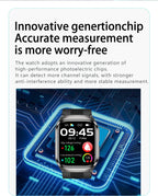 NEW Air Pump Airbag Blood Pressure Accurate Diagnosis Smart Watch ECG Temp Blood Fat Uric Acid Men Three High Monitor Smartwatch - Path to Self-Improvement